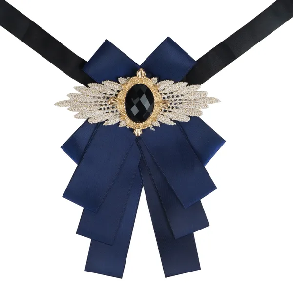 Men's_Designer_Navy_Blue_Cravats_Microfiber_Satin_Adjustable_Strap