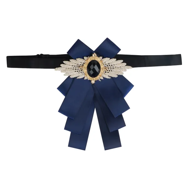 Men's_Designer_Navy_Blue_Cravats_Microfiber_Satin_Adjustable_Strap