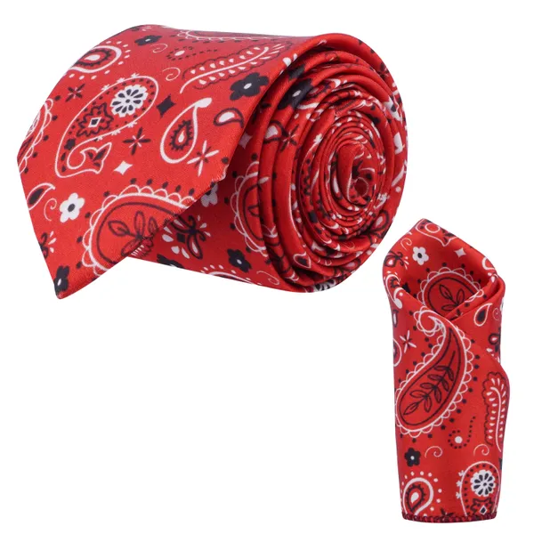 Calixto_Men’s_Green_Paisley_Tie_and_Pocket_Square_Set_–_Multicolor_Floral_Pattern_–_Elegant_Microfiber_Neckwear_for_Weddings,_Events,_and_Formal_Wear