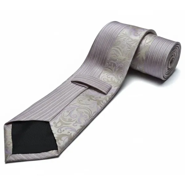Calixto_Men's_Ivory_Lavender_Paisley_Striped_Necktie,_Jacquard_Woven,_Silk_Feel,_Formal_Wedding_Business_Classic_Neck_Tie