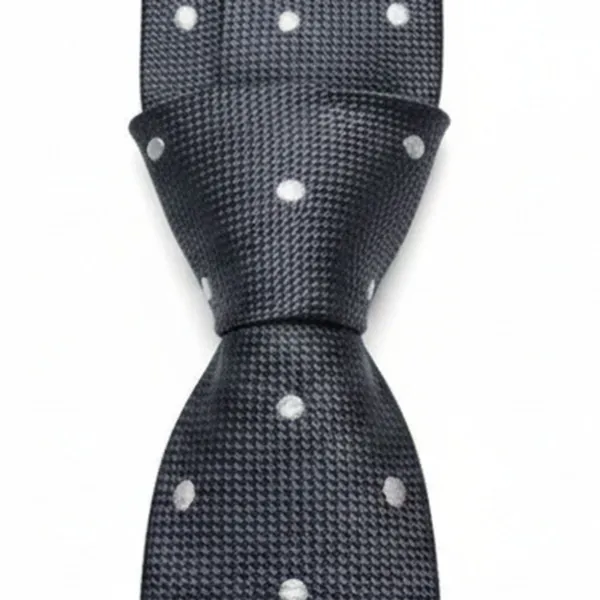 Calixto_Men’s_Knitted_Polka_Dot_Tie_–_Classic_Slim_Knit_Necktie_with_White_Dots_–_Textured_Woven_Casual_&_Formal_Tie_for_Business,_Wedding,_Party_&_Office_–_Premium_Polyester_Neck_Tie_for_Men