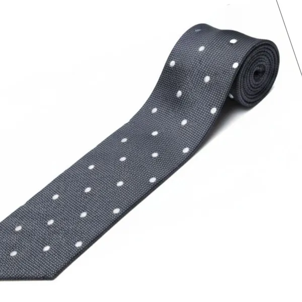 Calixto_Men’s_Knitted_Polka_Dot_Tie_–_Classic_Slim_Knit_Necktie_with_White_Dots_–_Textured_Woven_Casual_&_Formal_Tie_for_Business,_Wedding,_Party_&_Office_–_Premium_Polyester_Neck_Tie_for_Men