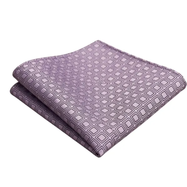 Calixto_Men's_Lavender_Geometric_Necktie_and_Pocket_Square_Set_–_Classic_Woven_Silk_Feel_Tie_for_Business,_Wedding,_Formal_Events,_Office_Wear,_Elegant_Purple_Patterned_Neck_Tie_Handkerchief_Set