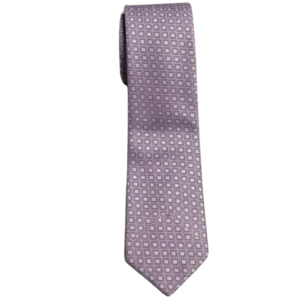 Calixto_Men's_Lavender_Geometric_Necktie_and_Pocket_Square_Set_–_Classic_Woven_Silk_Feel_Tie_for_Business,_Wedding,_Formal_Events,_Office_Wear,_Elegant_Purple_Patterned_Neck_Tie_Handkerchief_Set