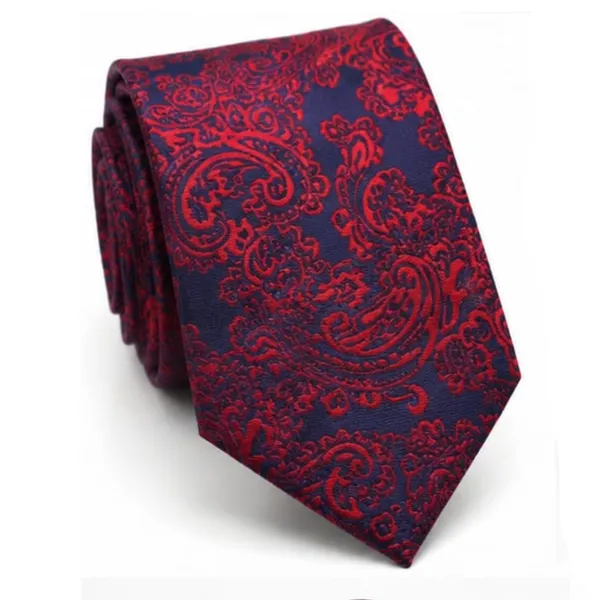 Calixto_Men's_Luxury_Paisley_Necktie_&_Pocket_Square_Gift_Set_–_Premium_Woven_Formal_Tie_Set_for_Men_–_Navy_Blue_&_Burgundy_Designer_Neck_Tie_–_Wedding,_Business,_Church,_Party,_Graduation