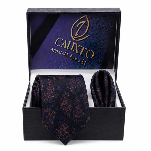 Calixto_Men's_Luxury_Paisley_Tie_and_Pocket_Square_Gift_Set_–_Premium_Woven_Necktie_&_Matching_Handkerchief_–_Elegant_Formal_Tie_for_Weddings,_Business,_Parties_&_Special_Occasions