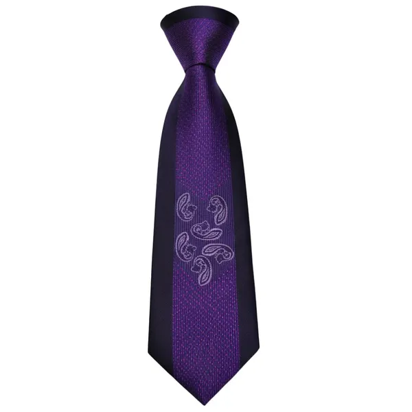 Calixto_Men's_Luxury_Silk_Feel_Neck_Tie_Black_Purple_Paisley_Pattern_Woven_Jacquard_Formal_Business_Wedding_Party_Classic_Necktie_for_Men