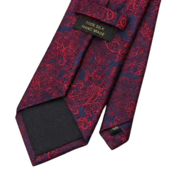 Calixto_Men's_Luxury_Tie_Gift_Set_with_Pocket_Square,_Cufflinks_&_Lapel_Flower_Pin_–_Premium_Woven_Paisley_Necktie_Set_in_Navy_Blue_&_Burgundy_–_Formal_Wedding,_Business_&_Party_Accessories_Gift_Box
