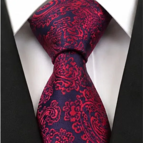 Calixto_Men's_Luxury_Tie_Gift_Set_with_Pocket_Square,_Cufflinks_&_Lapel_Flower_Pin_–_Premium_Woven_Paisley_Necktie_Set_in_Navy_Blue_&_Burgundy_–_Formal_Wedding,_Business_&_Party_Accessories_Gift_Box