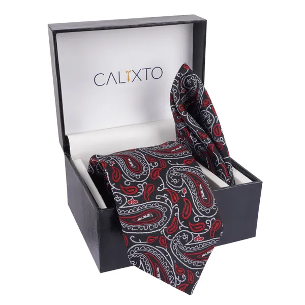 Men's_Microfibre_Italian_Designer_Necktie_Gift_Set,_Floral_Printed_Tie_With_Pocket_Square