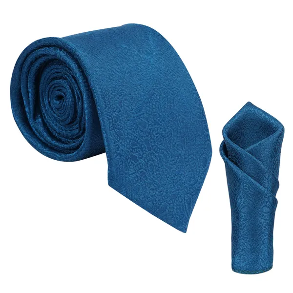 Calixto_Men's_Microfibre_Strips_Designer_Necktie_Tie_With_Pocket_Square_(Leatharite_Gift_Box)_(Pack_of_2)