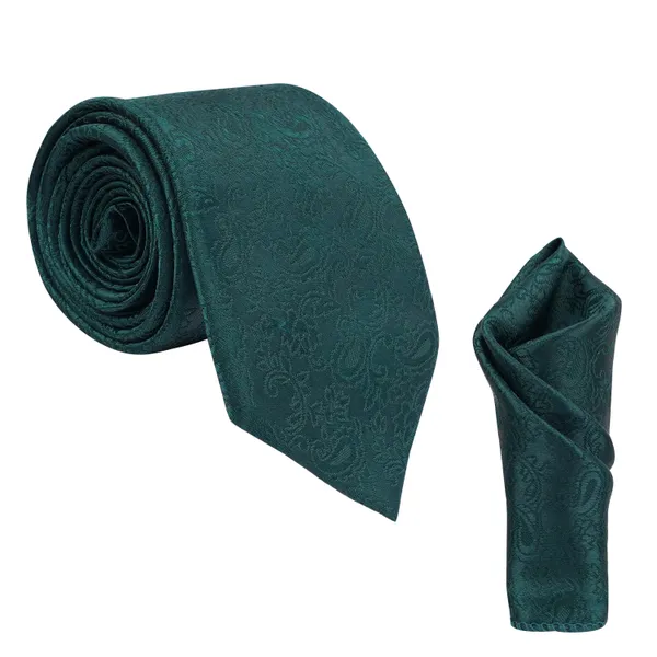 Calixto_Men's_Microfibre_Strips_Designer_Necktie_Tie_With_Pocket_Square_(Leatharite_Gift_Box)_(Pack_of_2)