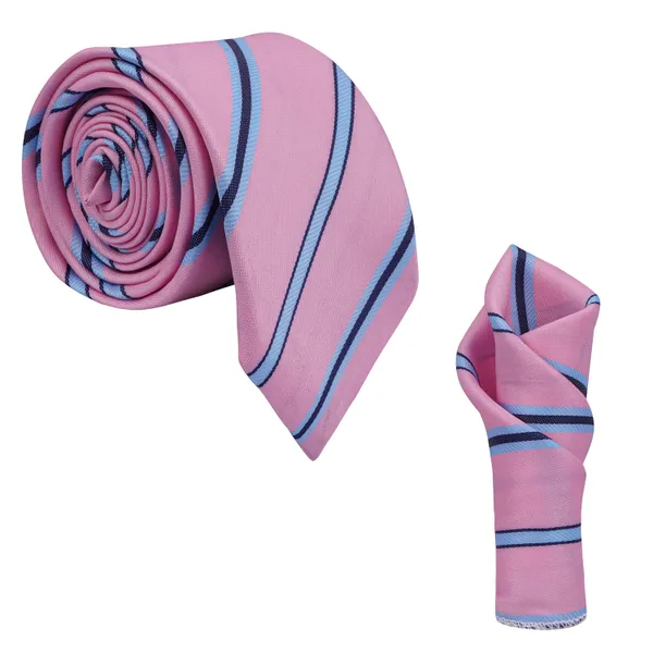 Calixto_Men's_Microfibre_Strips_Necktie_Tie_With_Pocket_Square_(Luxury_Gift_Box)_(Pack_of_2)