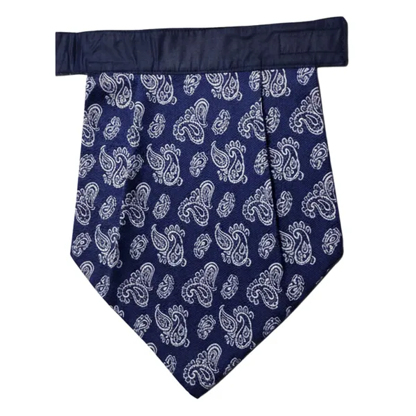 Calixto_Men’s_Navy_Blue_Paisley_Cravat_Ascot_Tie_and_Pocket_Square_Set_–_Classic_Formal_Wedding_Day_Cravat_Necktie_for_Men,_Vintage_Gentleman_Party_Dress_Accessory