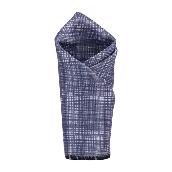 Calixto_Men's_Navy_Blue_Plaid_Necktie_&_Pocket_Square_Set_–_Classic_Woven_Check_Tie_for_Formal_&_Business_Wear