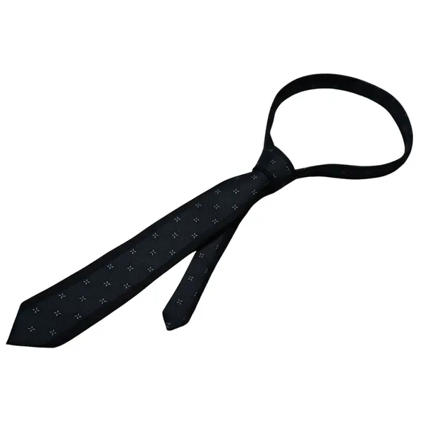 Calixto_Men's_Necktie,_Black_Blue_Woven_Jacquard_Floral_Dot_Pattern,_Polyester,_Formal_Business_Wedding_Classic_Silk_Feel