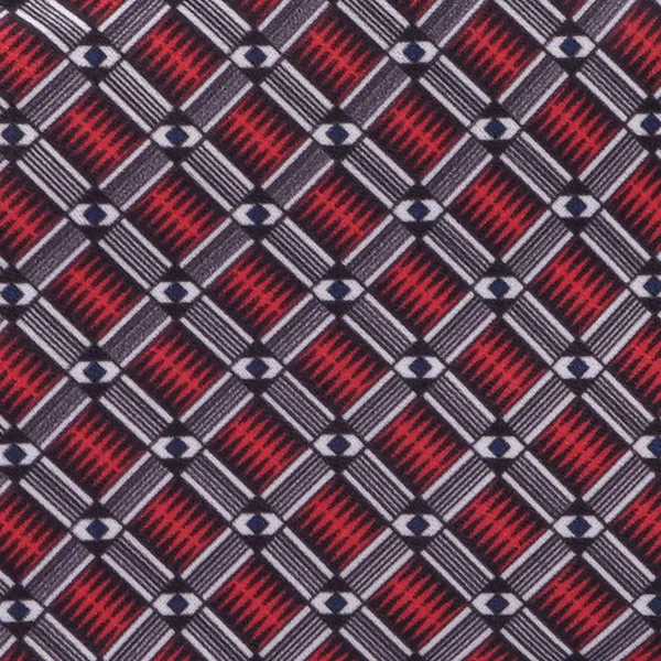 Calixto_Men's_Necktie_and_Pocket_Square_Set_–_Red_&_Black_Geometric_Pattern_–_Formal_Wedding_&_Business_Tie_Set_–_Woven_Microfiber,_Gift_Ready