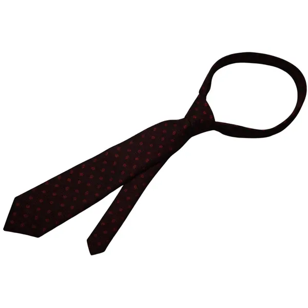 Calixto_Men's_Paisley_Necktie,_Black_and_Red,_Woven_Jacquard_Dot_Pattern,_Silk_Feel,_Formal_Business_Wedding_Classic_Neck_Tie