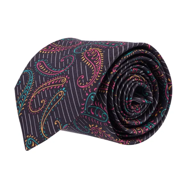 Calixto_Men's_Paisley_Necktie_and_Pocket_Square_Set_–_Classic_Multicolor_Tie_for_Formal,_Business,_or_Wedding_–_Premium_Woven_Microfiber