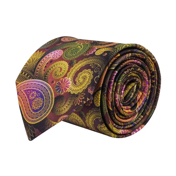 Calixto_Men's_Paisley_Silk_Necktie_and_Pocket_Square_Set_–_Multicolor_Floral_Design_–_Formal_&_Wedding_Accessories