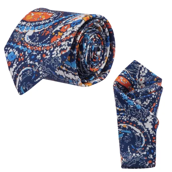 Calixto_Men’s_Paisley_Tie_and_Pocket_Square_Set_–_Classic_Woven_Silk_Necktie_for_Formal,_Wedding_&_Business_Wear_–_Blue,_Gold_&_White