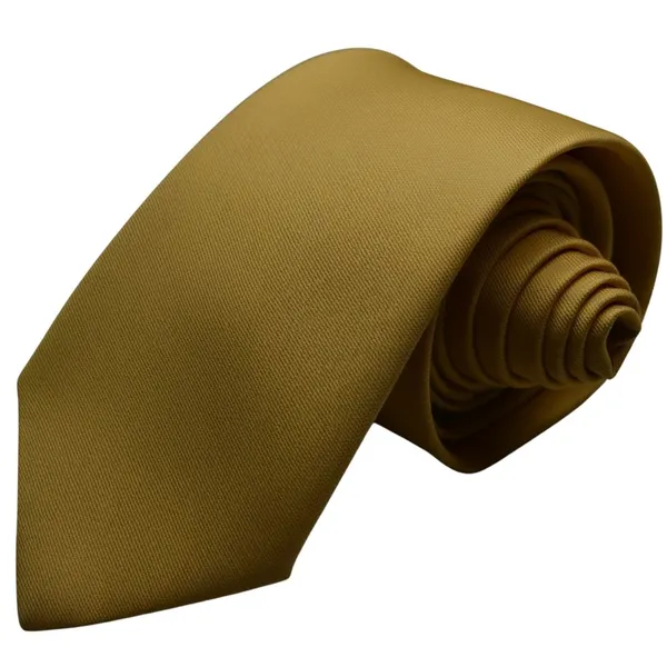 Calixto_Men’s_Premium_Solid_Gold_Neck_Tie_–_Classic_Formal_Business_Wedding_Tie_for_Men_–_Luxury_Satin_Finish_Standard_Length_Necktie_–_Elegant_Party_Office_Accessories