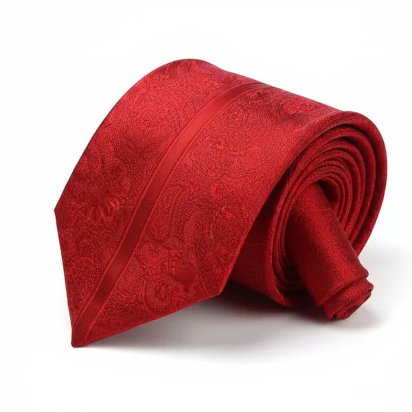 Calixto_Men’s_Red_Floral_Paisley_Tie_Classic_Elegant_Woven_Necktie_for_Men_Formal_Business_Wedding_Party_Silk_Like_Luxury_Neck_Tie_Standard_Length_Fashion_Accessories_Gift_for_Husband_Father