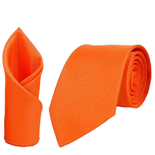 Calixto_Mens_Criss_Cross_Solid_Design_Polycotton_Necktie_For_Men_Formal_With_Free_Matching_Pocket_Square_To_Each_Tie(Pack_Of_2_Tie_Set)