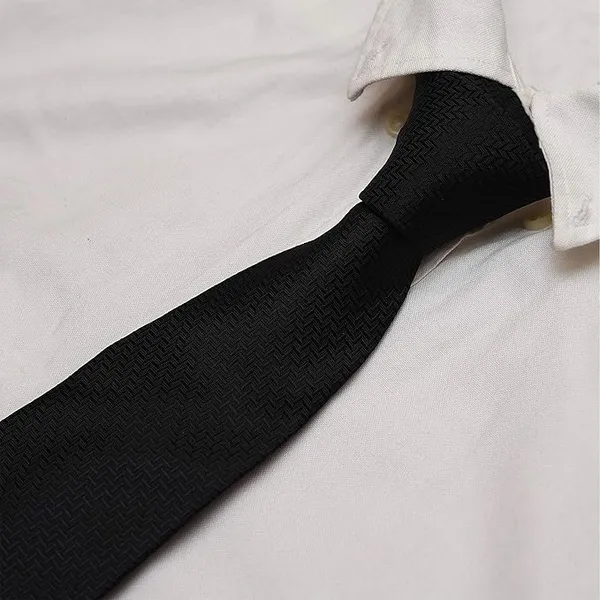 Calixto_Mens_Criss_Cross_Solid_Design_Polycotton_Necktie_For_Men_Formal_With_Free_Matching_Pocket_Square_To_Each_Tie(Pack_Of_2_Tie_Set)