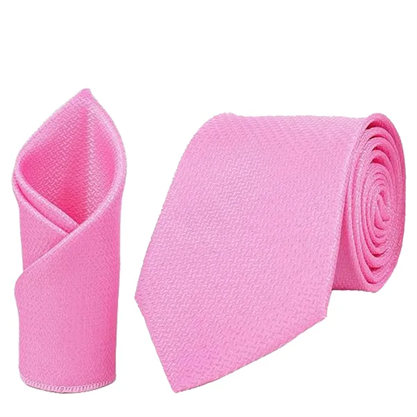Calixto_Mens_Criss_Cross_Solid_Design_Polycotton_Necktie_For_Men_Formal_With_Free_Matching_Pocket_Square_To_Each_Tie(Pack_Of_2_Tie_Set)