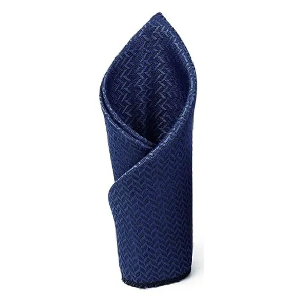 Calixto_Mens_Criss_Cross_Solid_Design_Polycotton_Necktie_For_Men_Formal_With_Free_Matching_Pocket_Square_To_Each_Tie(Pack_Of_2_Tie_Set)