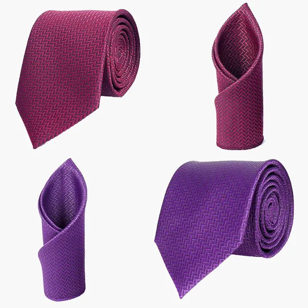 Calixto_Mens_Criss_Cross_Solid_Design_Polycotton_Necktie_For_Men_Formal_With_Free_Matching_Pocket_Square_To_Each_Tie(Pack_Of_2_Tie_Set)