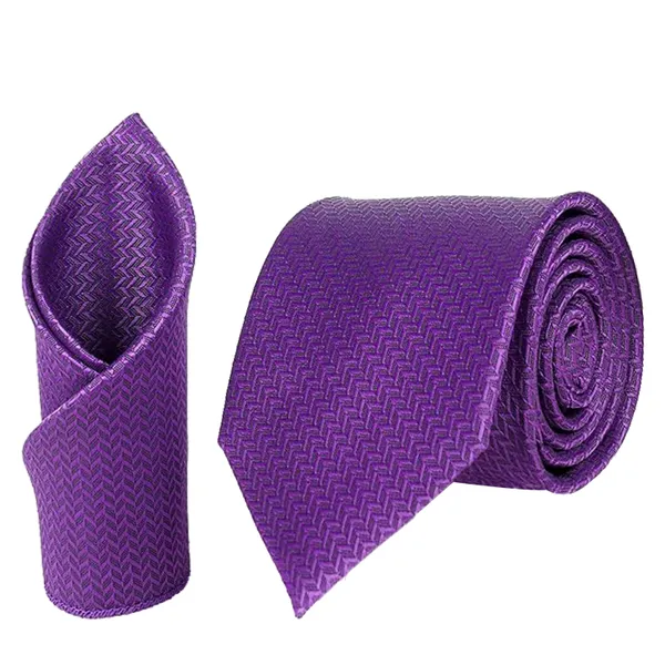 Calixto_Mens_Criss_Cross_Solid_Design_Polycotton_Necktie_For_Men_Formal_With_Free_Matching_Pocket_Square_To_Each_Tie(Pack_Of_2_Tie_Set)