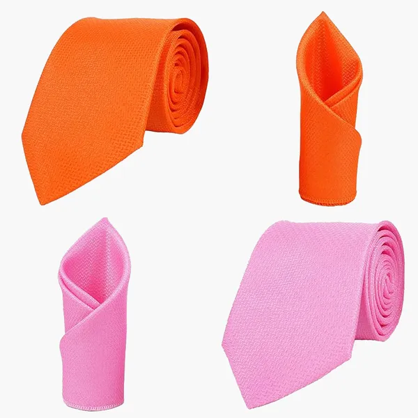 Calixto_Mens_Criss_Cross_Solid_Design_Polycotton_Necktie_For_Men_Formal_With_Free_Matching_Pocket_Square_To_Each_Tie(Pack_Of_2_Tie_Set)