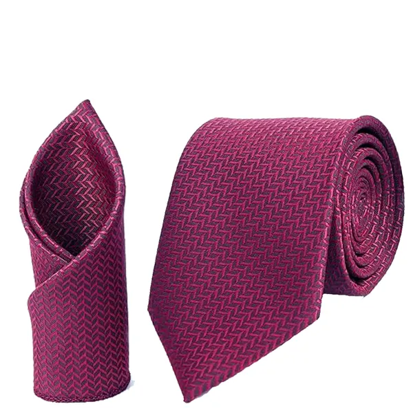 Calixto_Mens_Criss_Cross_Solid_Design_Polycotton_Necktie_For_Men_Formal_With_Free_Matching_Pocket_Square_To_Each_Tie(Pack_Of_2_Tie_Set)