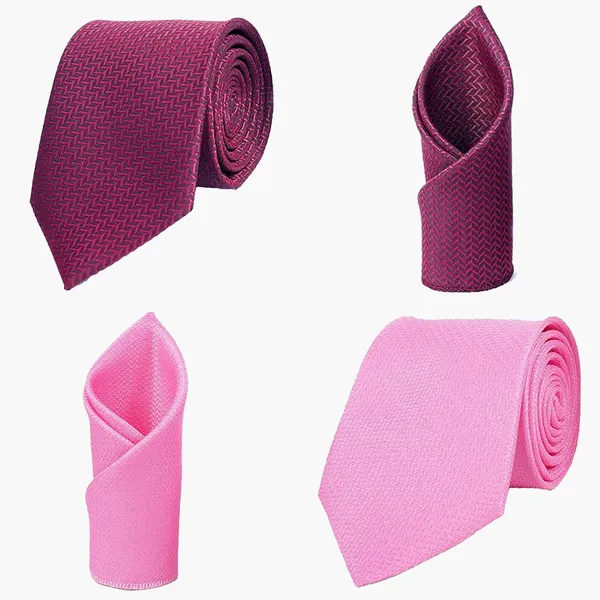 Calixto_Mens_Criss_Cross_Solid_Design_Polycotton_Necktie_For_Men_Formal_With_Free_Matching_Pocket_Square_To_Each_Tie(Pack_Of_2_Tie_Set)