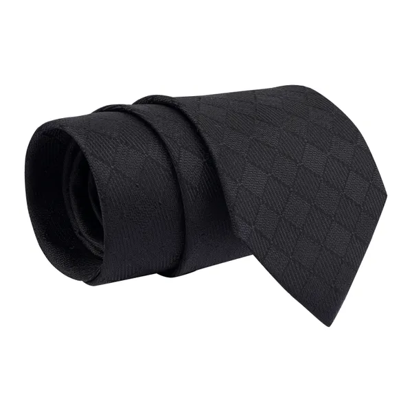 Calixto_Mens_Plaid_Micro_Self_Silk_Necktie_Gift_Set_With_Pocket_Square_Cufflinks_&_Brooch_Pin_Formal_Tie_With_Leatherite_Box_(Free_Size)_|_Leather_Gift_Box