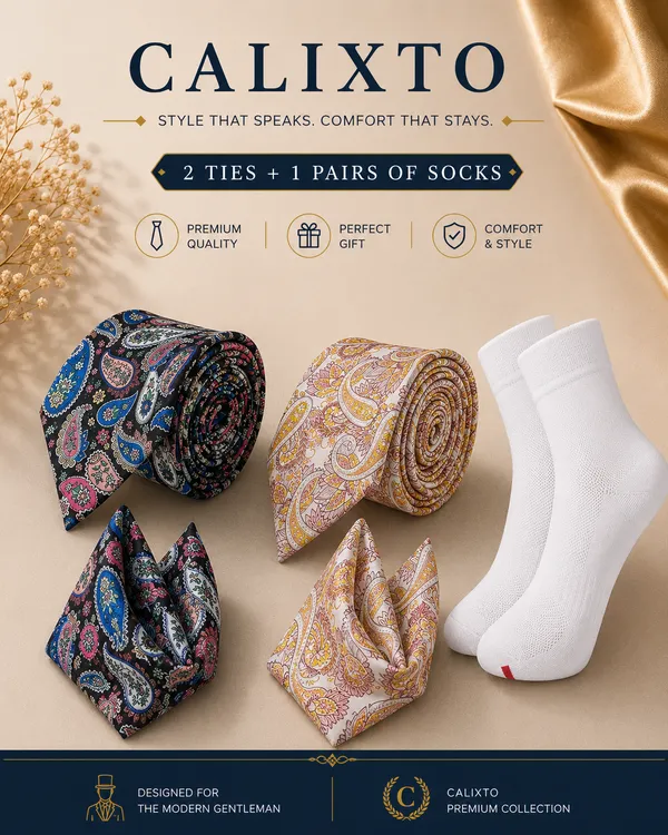 Calixto_Premium_2_Designer_Neckties_with_1_Pair_Cotton_Socks_Combo_for_Men_|_Formal_Office_Wedding_Party_Gift_Set_|_Luxury_Tie_&_Socks_Combo_(TPSH)