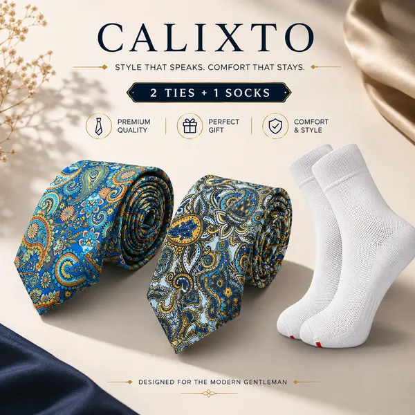 Calixto_Premium_2_Designer_Neckties_with_1_Pair_Cotton_Socks_Combo_for_Men_|_Formal_Office_Wedding_Party_Gift_Set_|_Luxury_Tie_&_Socks_Combo_(TPSH)