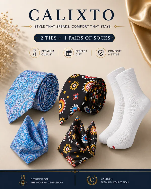 Calixto_Premium_2_Designer_Neckties_with_1_Pair_Cotton_Socks_Combo_for_Men_|_Formal_Office_Wedding_Party_Gift_Set_|_Luxury_Tie_&_Socks_Combo_(TPSH)