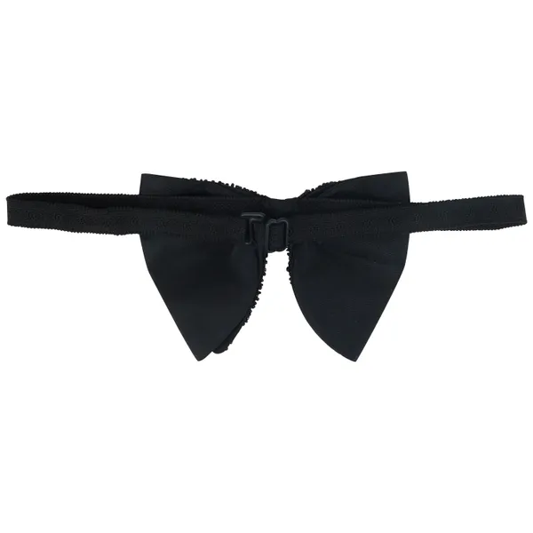 Black_Premium_Embroidery_Micro_Fabric_Big_Bow_Tie_For_Men_With_Flower_Lapel_Pin,_Butterfly_Bow_with_adjustable_Strap