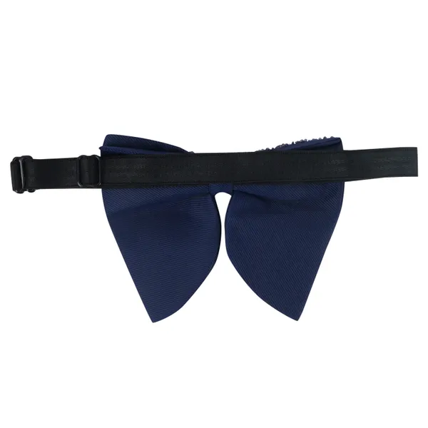 Blue_Premium_Embroidery_Micro_Fabric_Big_Bow_Tie_For_Men_With_Flower_Lapel_Pin,_Butterfly_Bow_with_adjustable_Strap