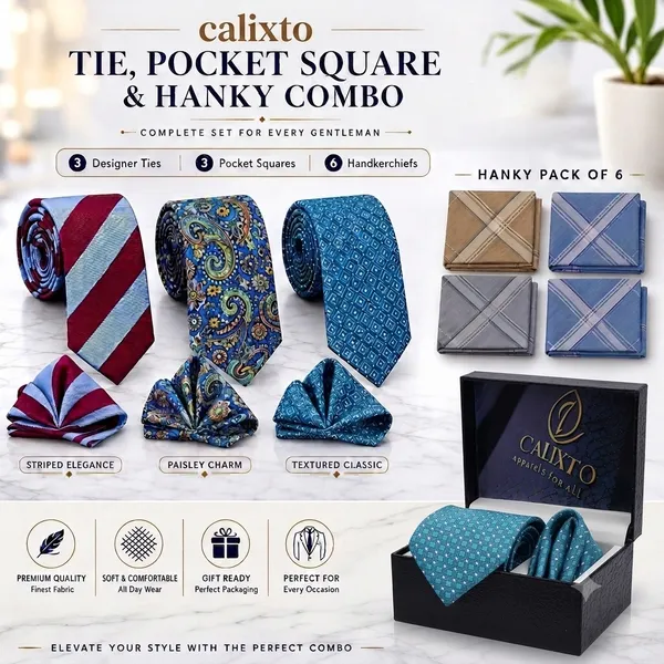 Calixto_Premium_Men's_Designer_Necktie_&_Cotton_Handkerchief_Combo_|_3_Luxury_Neckties_+_6_Premium_Cotton_Handkerchiefs_|_Formal,_Business,_Wedding_&_Party_Wear_Gift_Set