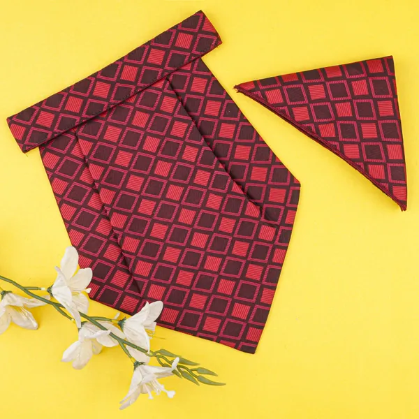 Calixto_Rajput_Men's_Cravat_-_100%_Polyester_Microfiber_Cravats_With_Pocket_Square,_Casual_Accessory_(Pack_Of_2)