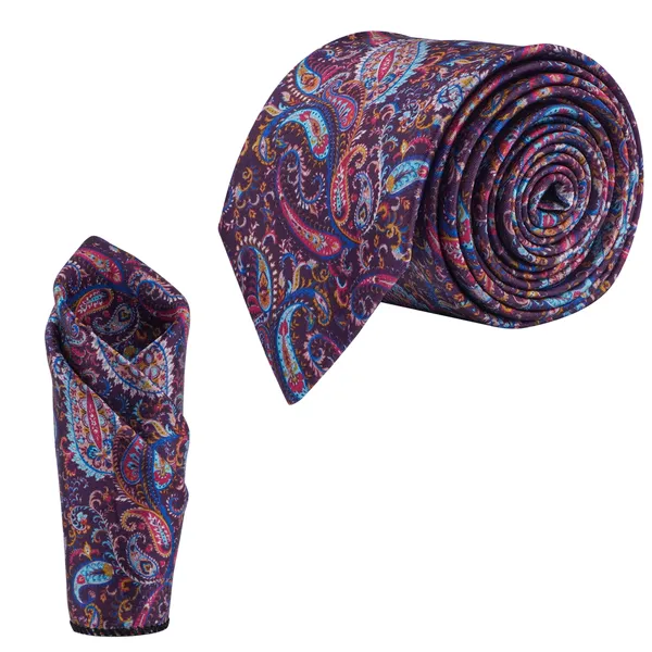 Calixto_Satin_Paisley_Printed_Premium_Quality_Neck_Tie_for_Men_with_Matching_Pocket_Square_–_Elegant_Formal_Necktie_Set_for_Weddings,_Business_&_Party_Wear_(Pack_of_1)