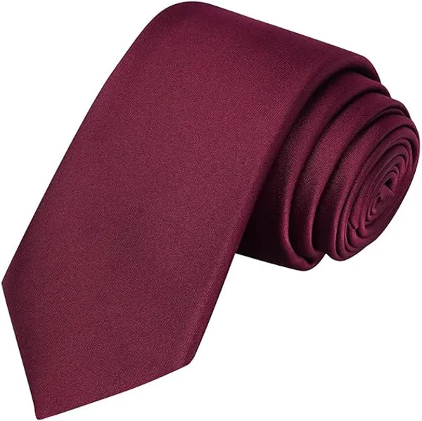Calixto_Solid_Design_Men's_Black,Blue,Wine_Solid_Color_Necktie_For_Men's_,_Polyster_Smooth_Fabric_Necktie_(Pack_Of_3)