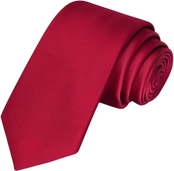 Calixto_Solid_Design_Men's_Black,Maroon,Grey_Solid_Color_Necktie_For_Men's_,_Polyster_Smooth_Fabric_Necktie_(Pack_Of_3)