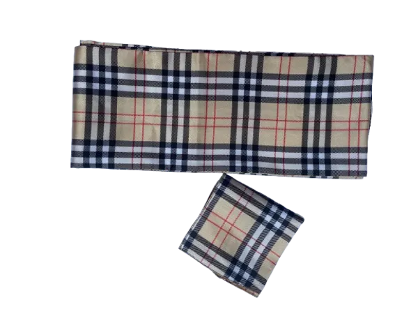 Calixto_Unisex_Classic_Checkered_long_Scarf_with_Pocket_Square_|_Soft_Cotton_Blend_Neck_Scarf_for_Men_&_Women_|_Beige_Tartan_Design_for_Casual_&_Formal_Wear