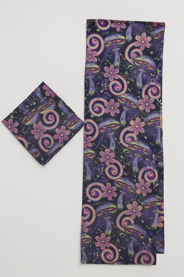 Calixto_Unisex_Designer_Velvet_long_Scarf_with_Pocket_Square_|_Premium_Floral_Swirl_Pattern_|_Soft_Warm_Fashion_Neck_Scarf_for_Men_&_Women
