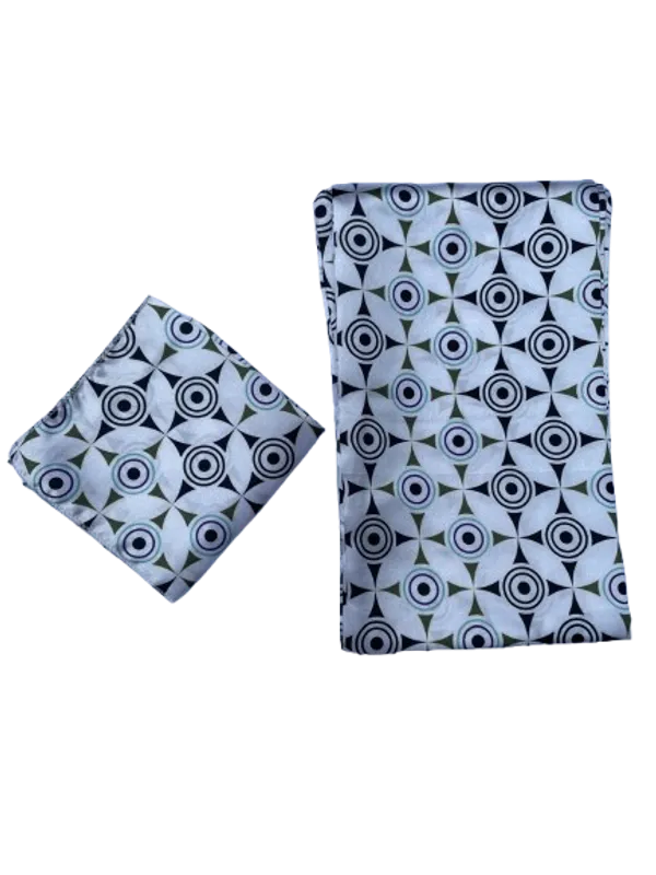 Calixto_Unisex_Long_silky_Satin_Scarf_with_Matching_Pocket_Square_|_Geometric_Printed_Fashion_Accessory_for_Men_&_Women_|_Lightweight_Neck_Wrap